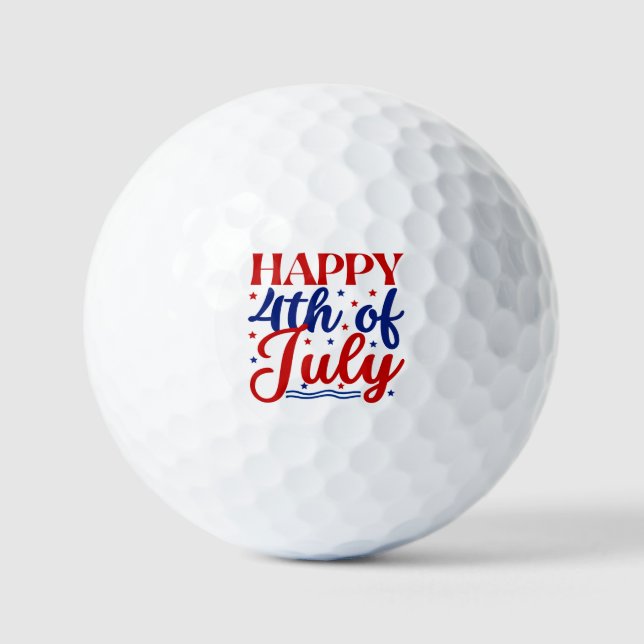 Happy 4Th Of July Golf Balls (Front)