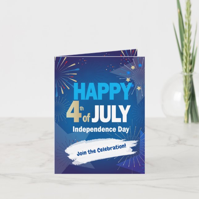 Happy 4th of July Holiday Independence Personalise Invitation (Front)