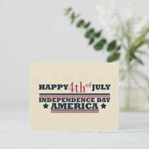 Happy 4th of july holiday postcard