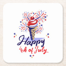 Happy 4th of July Ice Cream Fireworks Summer Party