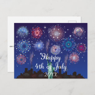 Happy 4th of July in New York Postcard