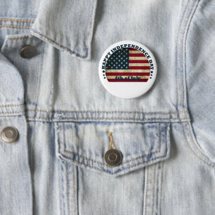 Happy 4th of july independence day 6 cm round badge