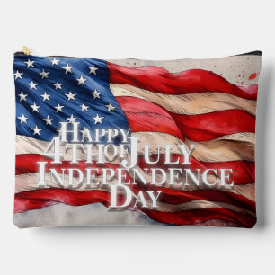 Happy 4th of July - Independence Day Accessory Pouch