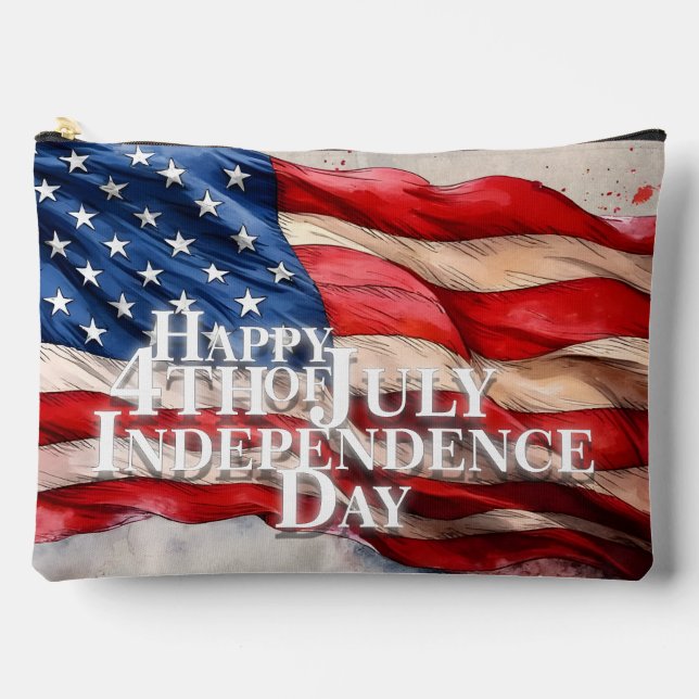 Happy 4th of July - Independence Day Accessory Pouch (Front)