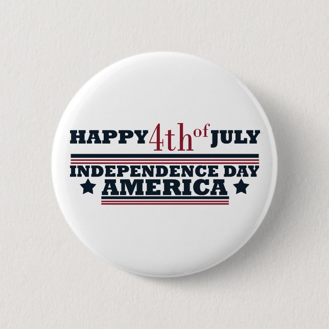 Happy 4th of july independence day America 6 Cm Round Badge (Front)