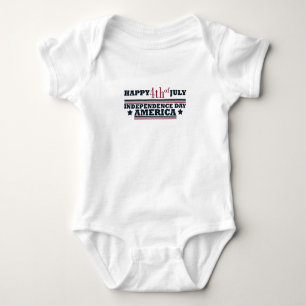 Happy 4th of july independence day America Baby Bodysuit