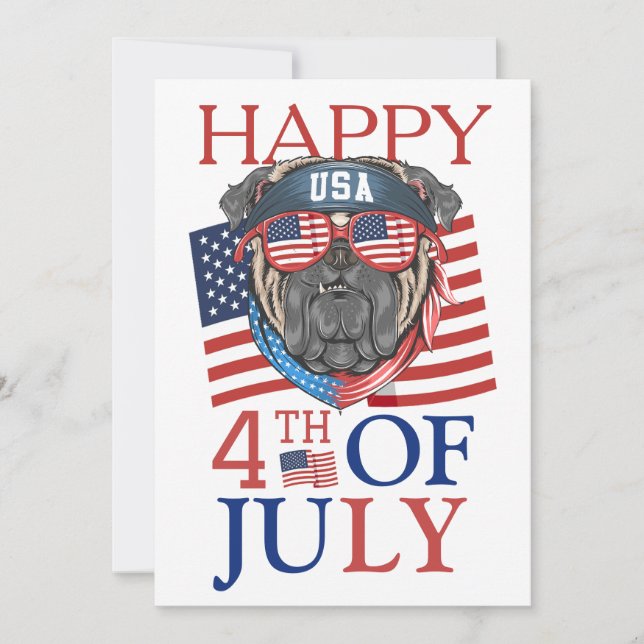 Happy 4th of July Independence Day America party  Card (Front)