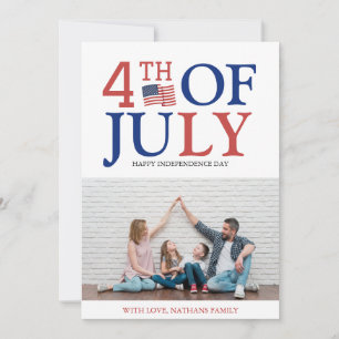 Happy 4th of July Independence Day America photo Card