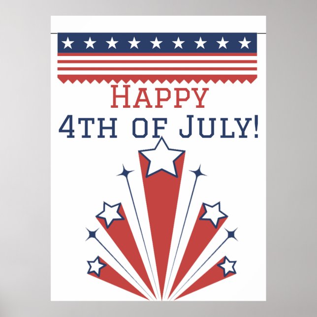 Happy 4th of July Independence Day America  Poster (Front)