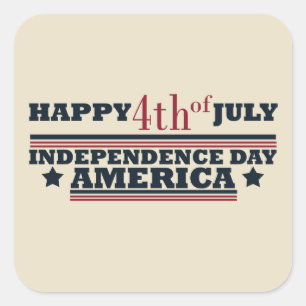 Happy 4th of july independence day America Square Sticker