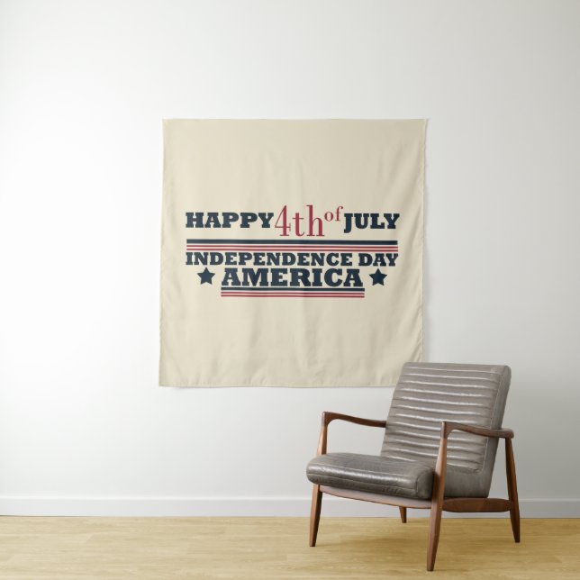 Happy 4th of july independence day America Tapestry (In Situ)