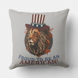 Happy 4th of July Independence Day American party  Cushion