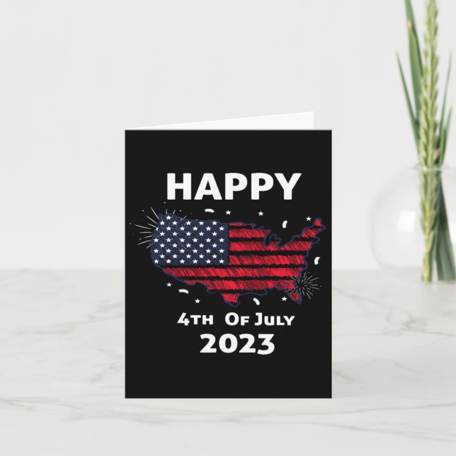 Happy 4th Of July Independence Day  Card (Front)