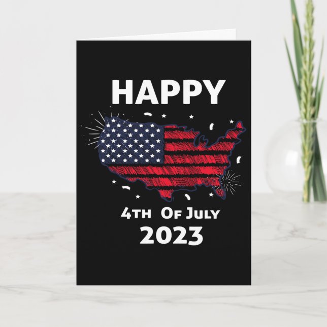 Happy 4th Of July Independence Day  Card (Front)