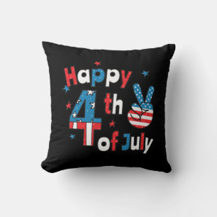 Happy 4th of July Independence Day Cushion
