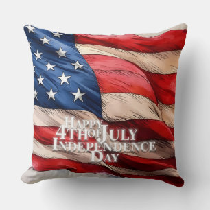 Happy 4th of July - Independence Day Cushion