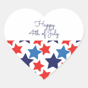Happy 4th of July /Independence day  Heart Sticker