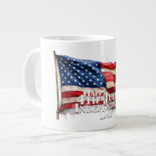 Happy 4th of July - Independence Day Large Coffee Mug