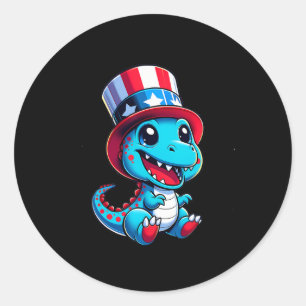 Happy 4th Of July Independence Day Men Women Kids Classic Round Sticker