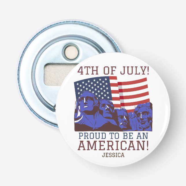 Happy 4th of July Independence Day party  Bottle Opener (Front)