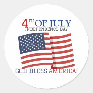 Happy 4th of July Independence Day party  Classic Round Sticker