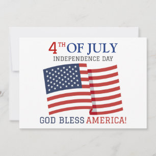 Happy 4th of July Independence Day party  Holiday Card