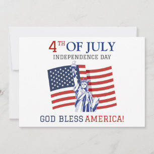 Happy 4th of July Independence Day party Holiday Card