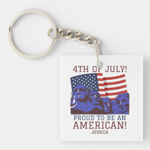 Happy 4th of July Independence Day party  Key Ring