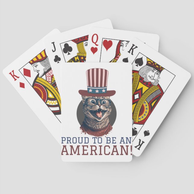 Happy 4th of July Independence Day party  Playing Cards (Back)