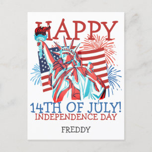 Happy 4th of July Independence Day party  Postcard