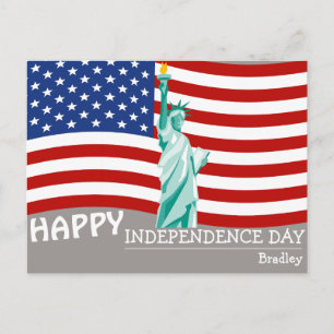 Happy 4th of July Independence Day party Postcard