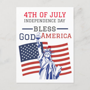Happy 4th of July Independence Day party Poster Postcard