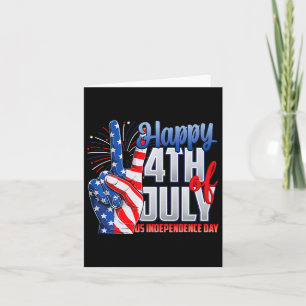 Happy 4th Of July Independence Day Patriot Flag Am Card