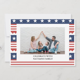 Happy 4th of July Independence Day Photo  Holiday Card