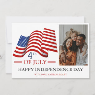 Happy 4th of July Independence Day Photo Holiday Card
