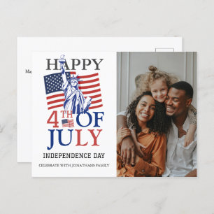 Happy 4th of July Independence Day Photo Holiday Postcard