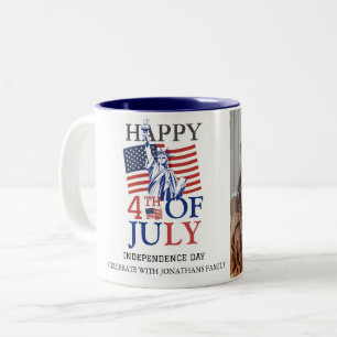 Happy 4th of July Independence Day Photo Two-Tone Coffee Mug