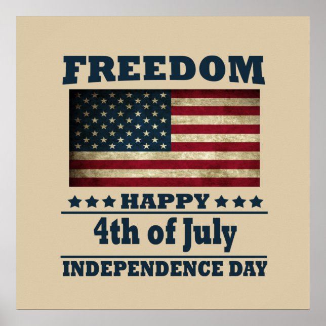 Happy 4th of july independence day poster (Front)