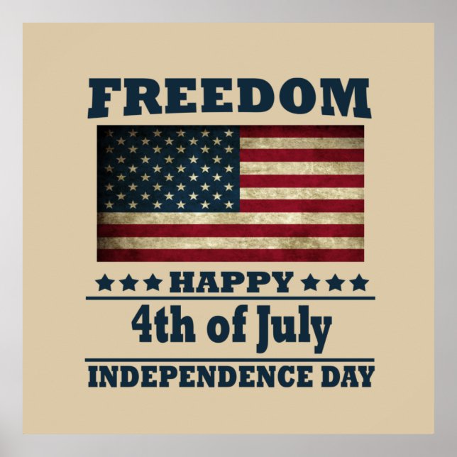 Happy 4th of july independence day poster (Front)