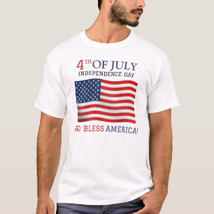 Happy 4th of July Independence Day Red White Blue T-Shirt
