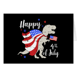 Happy 4th of July Independence day t-rex dinosaur