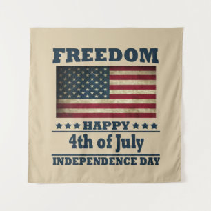 Happy 4th of july independence day tapestry