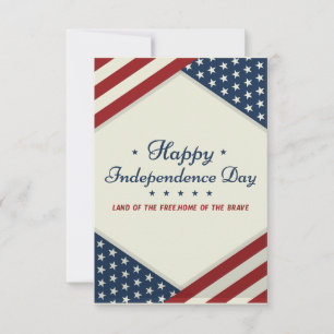 Happy 4th of july independence day thank you card