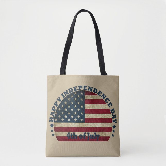 Happy 4th of july independence day tote bag (Front)