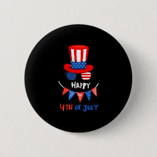 Happy 4th of july independence day usa 4th of july 6 cm round badge