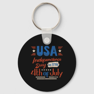 Happy 4th Of July Independence Day Usa 4th Of July Key Ring