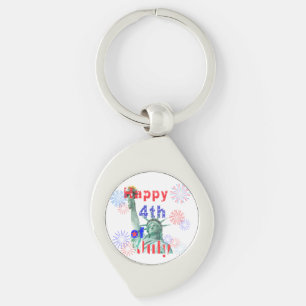 Happy 4th of July Key Ring