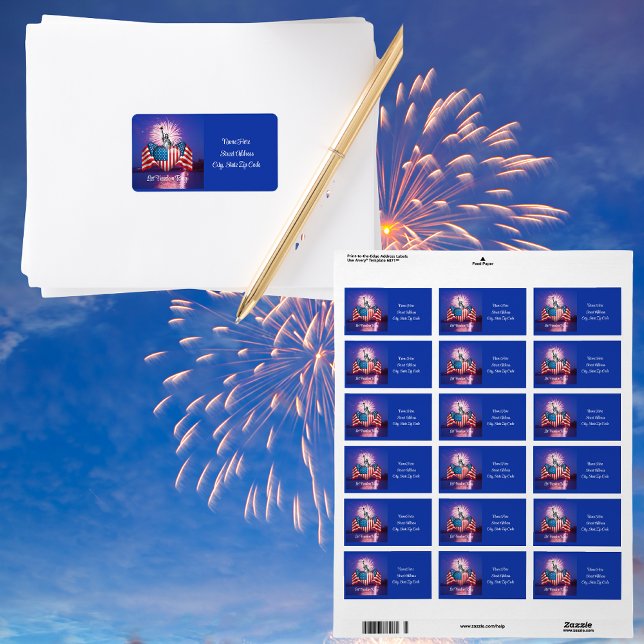 Happy 4th of July "Let Freedom Ring" Labels (Creator Uploaded)