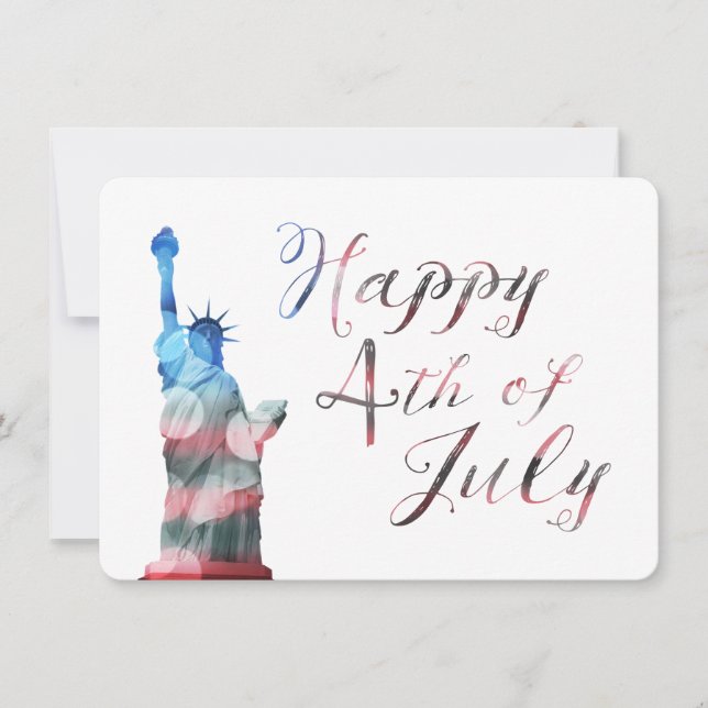 Happy 4th of July (liberty bokeh) Invitation (Front)