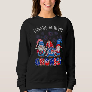 Happy 4th Of July Lightin' With My Gnomes Firework Sweatshirt